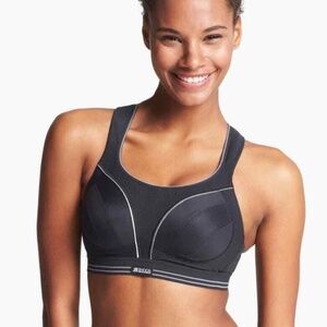 SHOCK ABSORBER Ultimate Run Non Padded Sports Bra Black 32A NWT